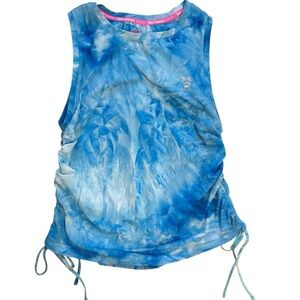 Juicy Couture Sport Blissful Blue Tie Dye Side Tie Tank Top | Size Small